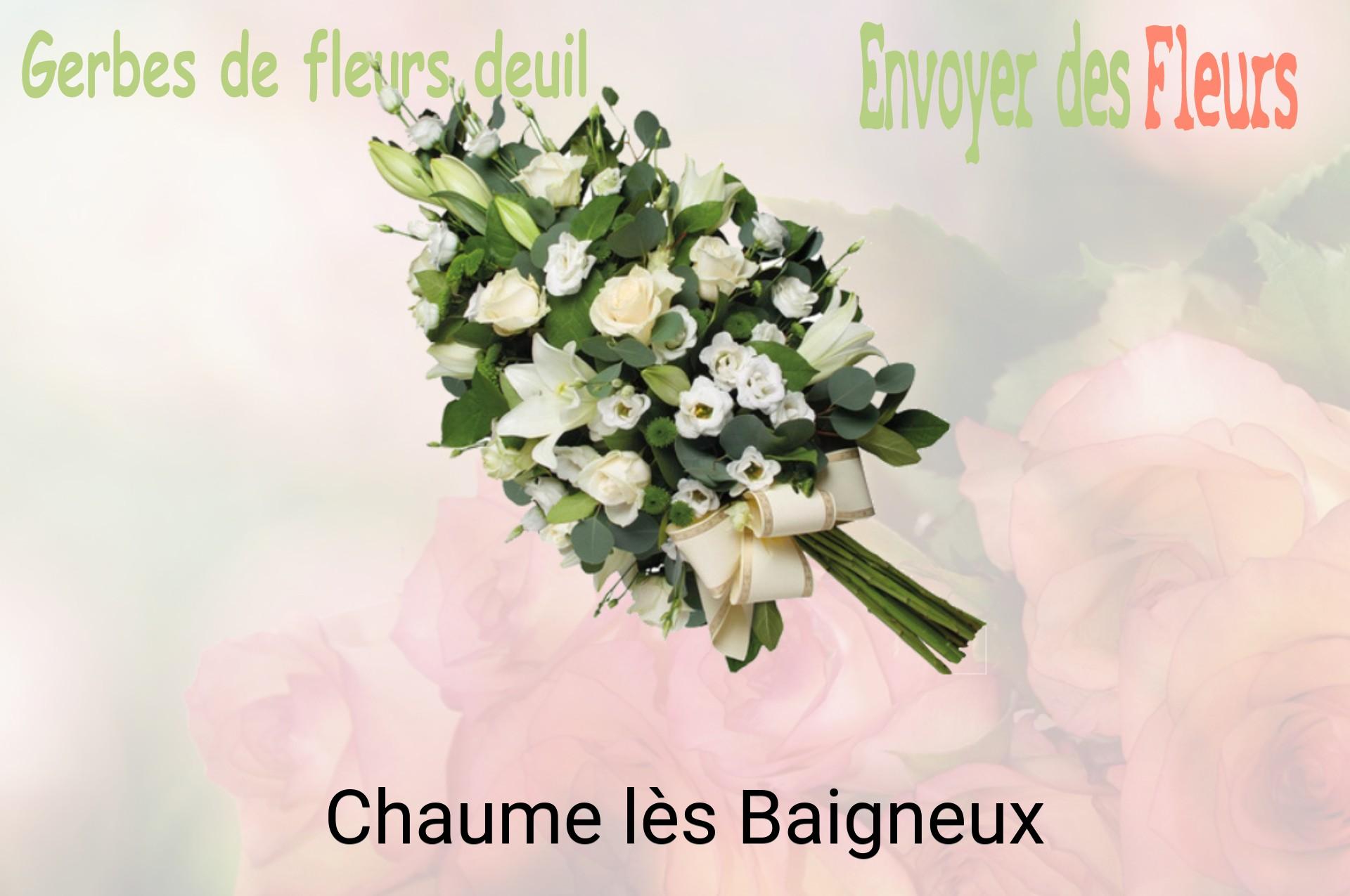 Gerbe de fleurs de deuil livrée à Chaume-lès-Baigneux
